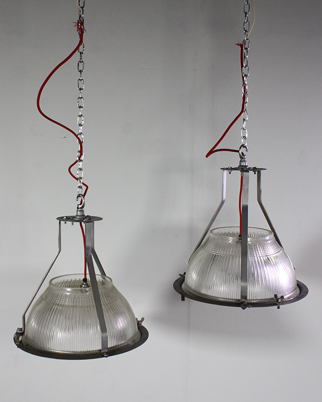 Holophane Glass Pendant Lights