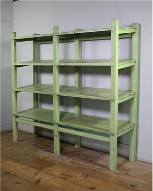 Light Green Wooden Shelving Unit