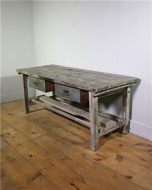 Grey Two Drawer Workbench