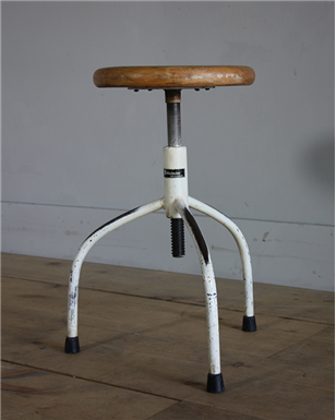 Czech white machinist stools