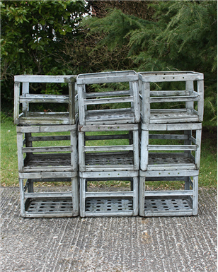 metal flower crates