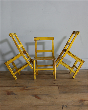 yellow kids chairs