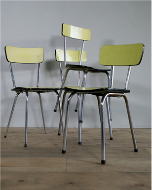 yellow Formica Cafe Chairs