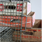 Pepsi, Coca Cola, Seven Up, Dr Pepper Crates.