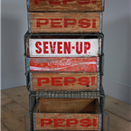 Pepsi, Coca Cola, Seven Up, Dr Pepper Crates.