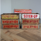 Pepsi, Coca Cola, Seven Up, Dr Pepper Crates.