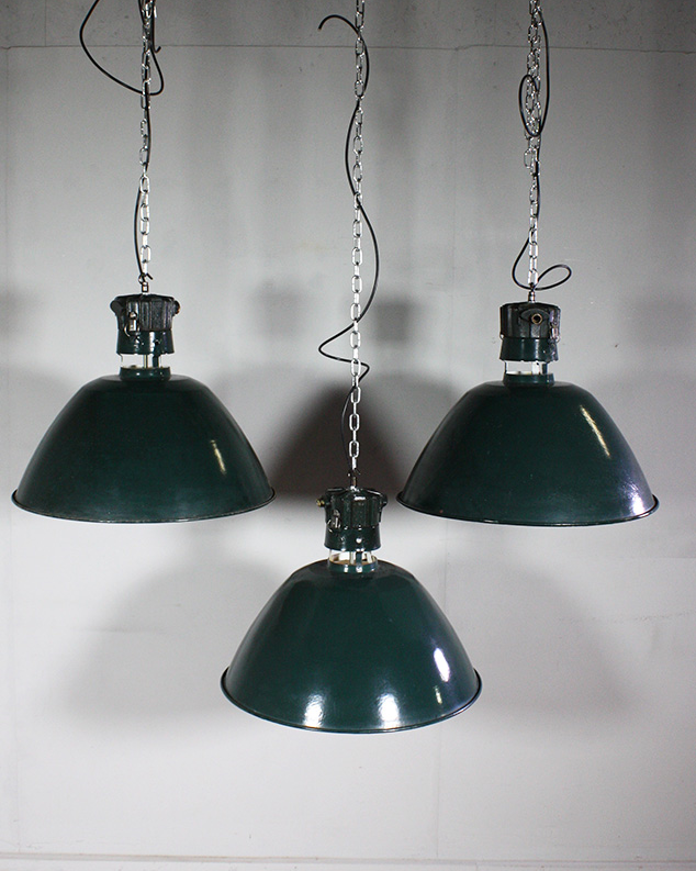 French Green Pendant lights 