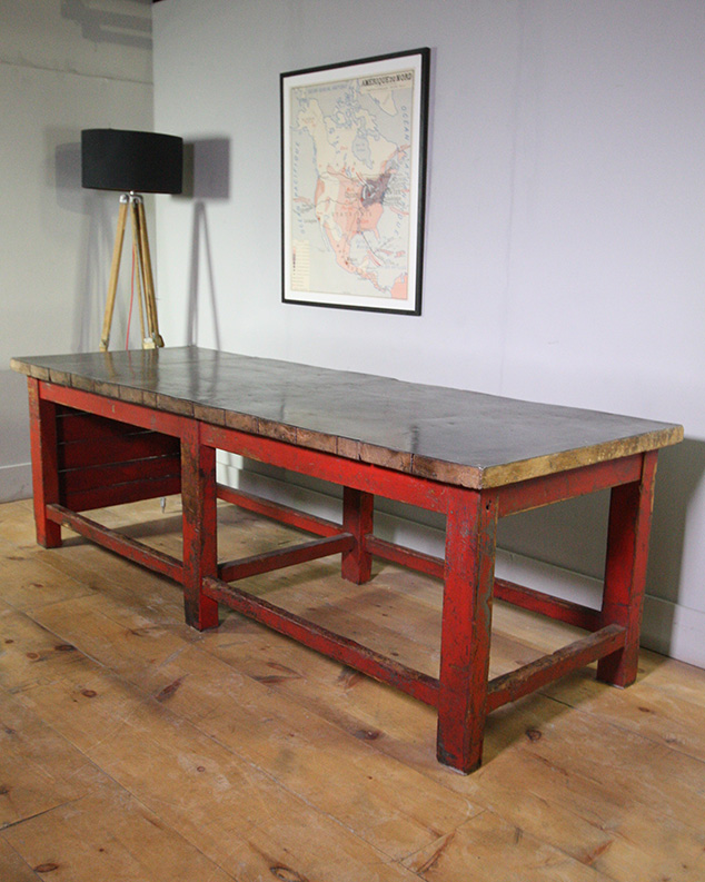 Industrial Red Table