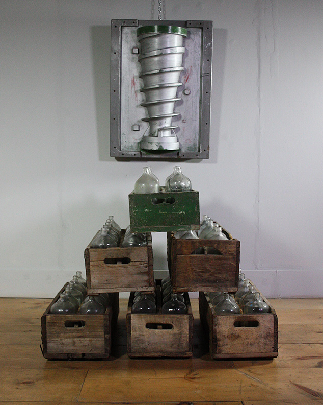 Hungarian Wooden Crates With Bottles