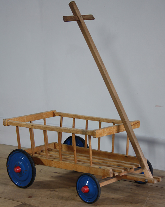 Blue Wheeled Trolley