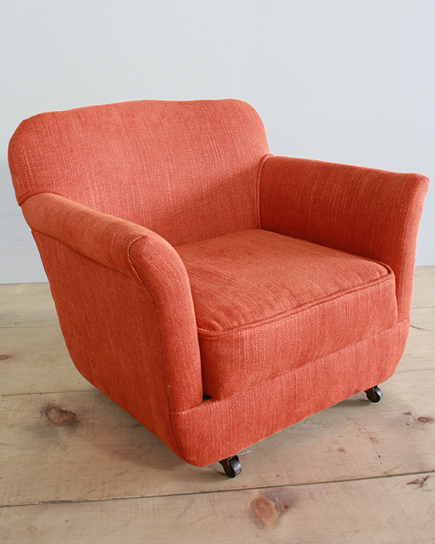 orange kids armchair