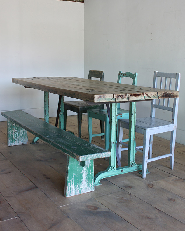 Green Industrial Table