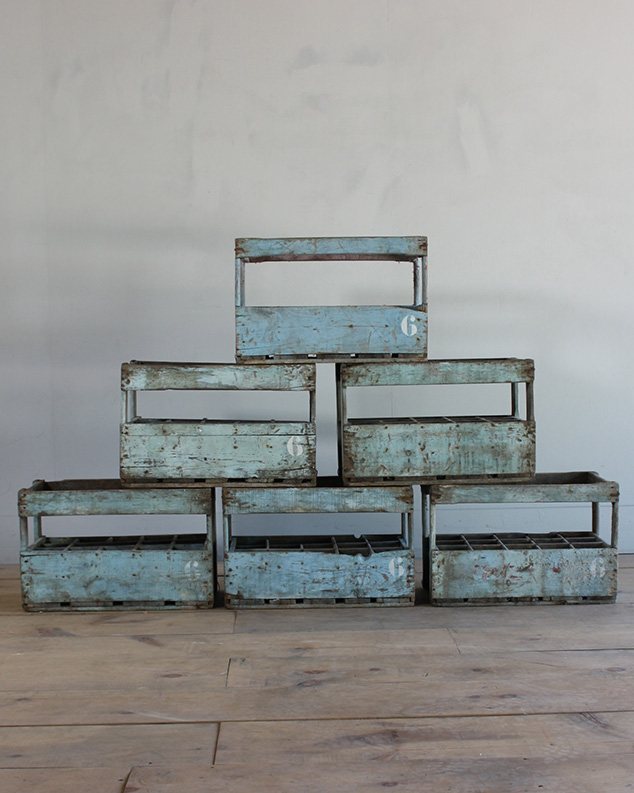 french blue wine crates