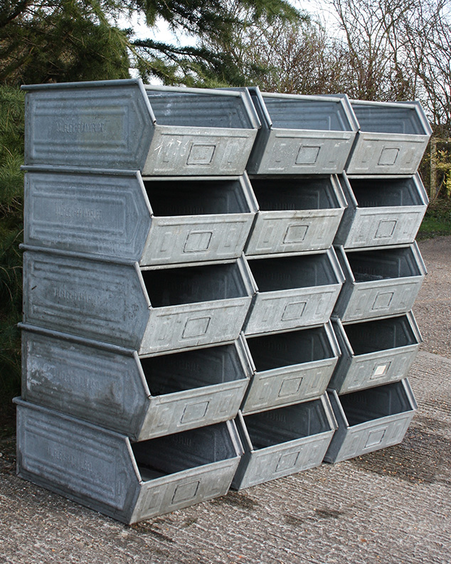 Large Industrial Metal Bins 