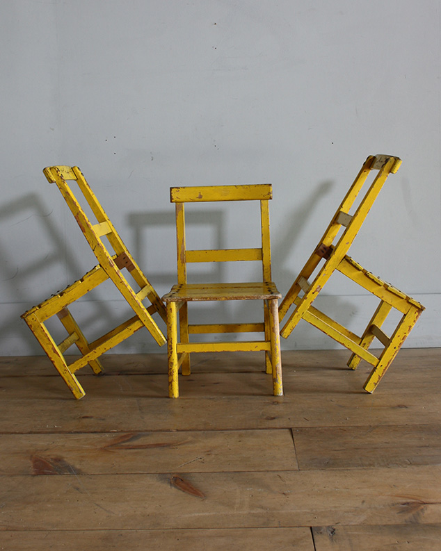 yellow kids chairs