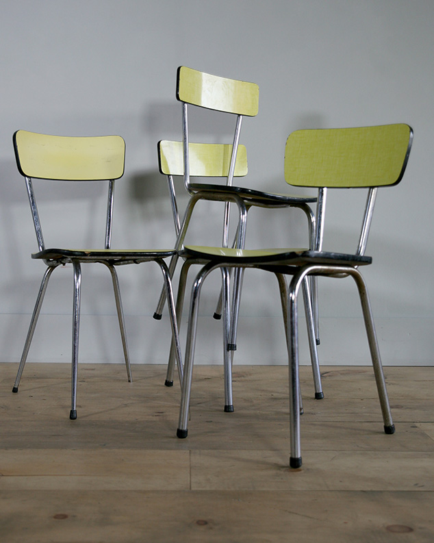 yellow Formica Cafe Chairs