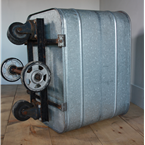 galvanised wheeled carts