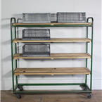 Green Shelving Trolley