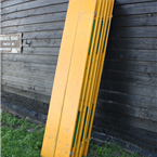 German Beer Garden Tables and Benches - Yellow with Green legs - Oktoberfest - (220cm)