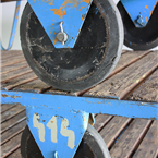 Blue Pallet Trolley Tables