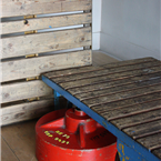 Blue Pallet Trolley Tables