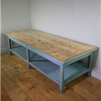 Blue 3 Metre Wooden Table