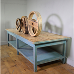 Blue 3 Metre Wooden Table