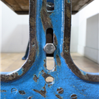 Industrial Blue Metal Legged Table