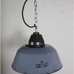 Blue Enamel Industrial Lights