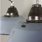 Blue Enamel Industrial Lights