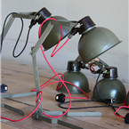 Czech Army Table Lamps