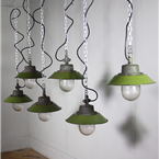 Small Czech Green Pendant Lights