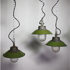 Small Czech Green Pendant Lights