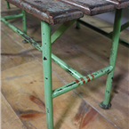 Green Metal Benches