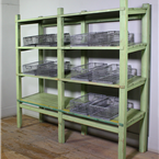 Light Green Wooden Shelving Unit