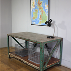 Green Industrial Worktable