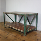 Green Industrial Worktable