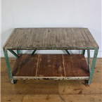 Green Industrial Worktable