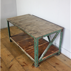 Green Industrial Worktable