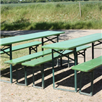 Green- German Table and Bench Sets - Oktoberfest (220cm) 