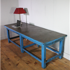 Large Industrial Blue Table