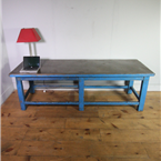 Large Industrial Blue Table