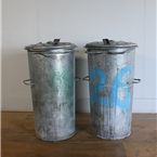 Large Galvanised Dustbins