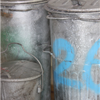 Large Galvanised Dustbins