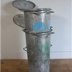 Large Galvanised Dustbins