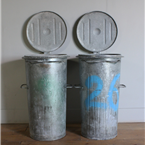 Large Galvanised Dustbins