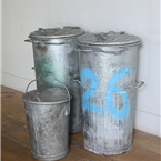 Large Galvanised Dustbins