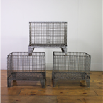 Large Metal Crates with Feet