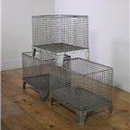 Large Metal Crates with Feet