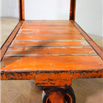 Orange Metal framed Factory Trolley